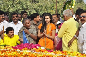 Nara Lokesh Family at NTR Ghat Photos